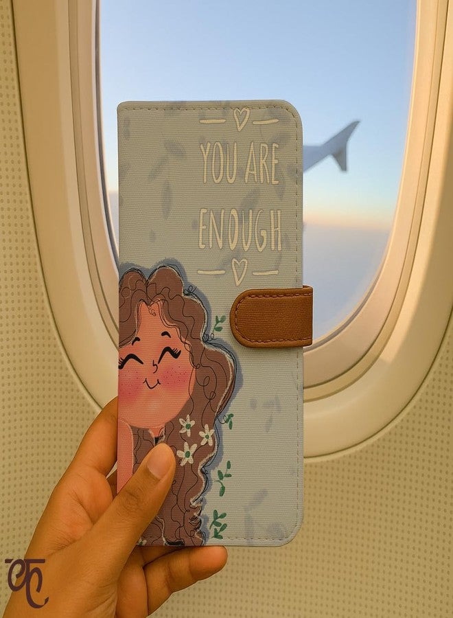 Kalankit Passport Wallet for Women | Vegan Leather Bi-Fold Long Wallet & Travel Purse | Valentine Gift for Her, Valentine Gifts for Women | You are Enough! - Image 2